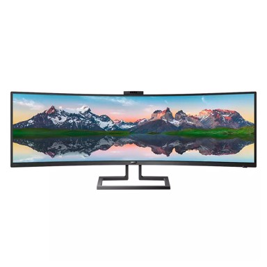 PHILIPS Monitor 49" 499P9H/00 32:9 Dual Quad HD (5120×1440) VA W-LED, zakrivljeni 1800R, MultiView, HDR400, 5ms, 450cd/m2, DP/2×HDMI/USB-C/4×USB3.1/RJ-45, WebCam, zvučnici, crni